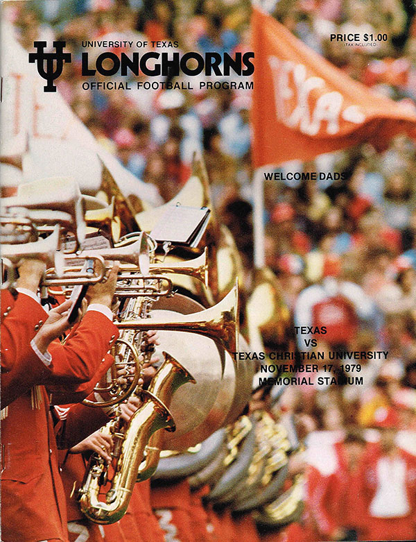 College Football Program: Texas Longhorns vs. TCU Horned Frogs (November 17, 1979)