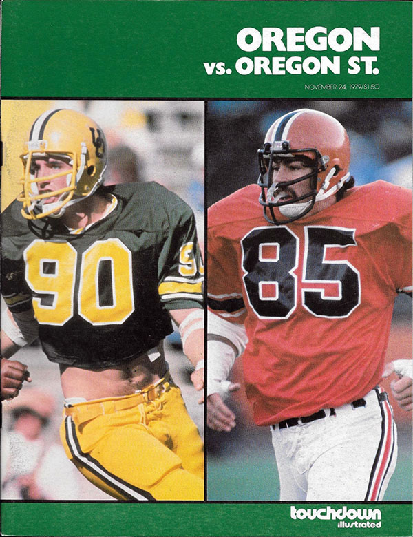 College Football Program: Oregon Ducks vs. Oregon State Beavers (November 24, 1979)