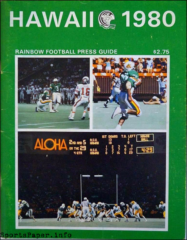 College Football Media Guide: Hawaii Rainbow Warriors (1980)