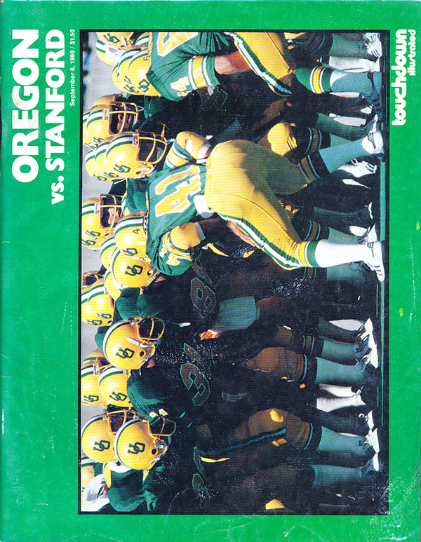 College Football Program: Oregon Ducks vs. Stanford Cardinals (September 6, 1980)