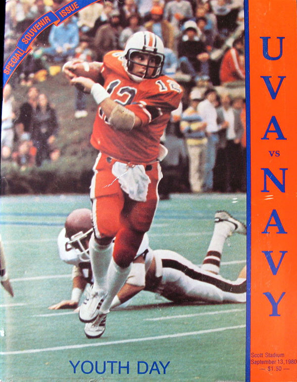 College Football Program: Virginia Cavaliers vs. Navy Midshipmen (September 13, 1980)