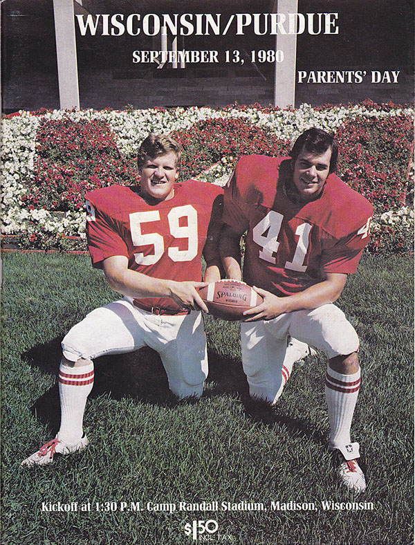 College Football Program: Wisconsin Badgers vs. Purdue Boilermakers (September 13, 1980)