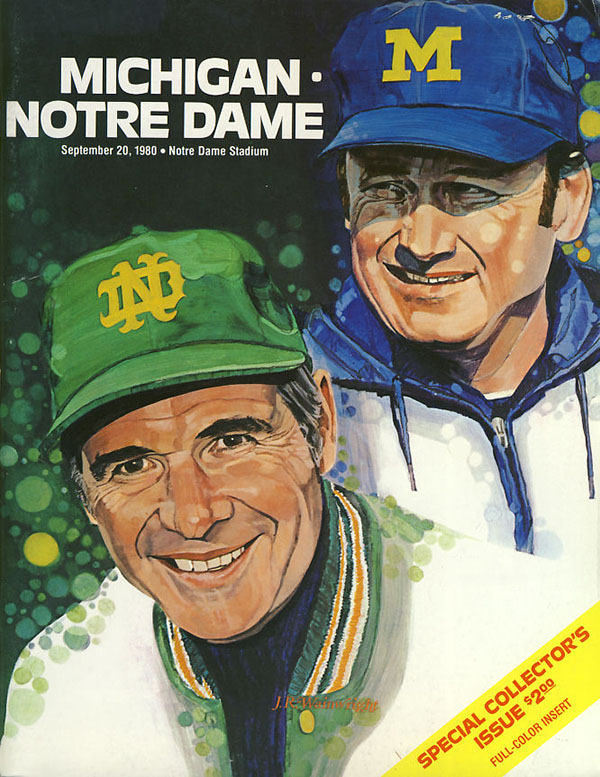 College Football Program: Notre Dame Fighting Irish vs. Michigan Wolverines (September 20, 1980)