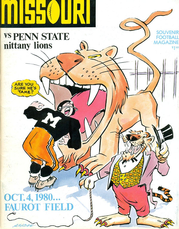 College Football Program: Missouri Tigers vs. Penn State Nittany Lions (October 4, 1980)