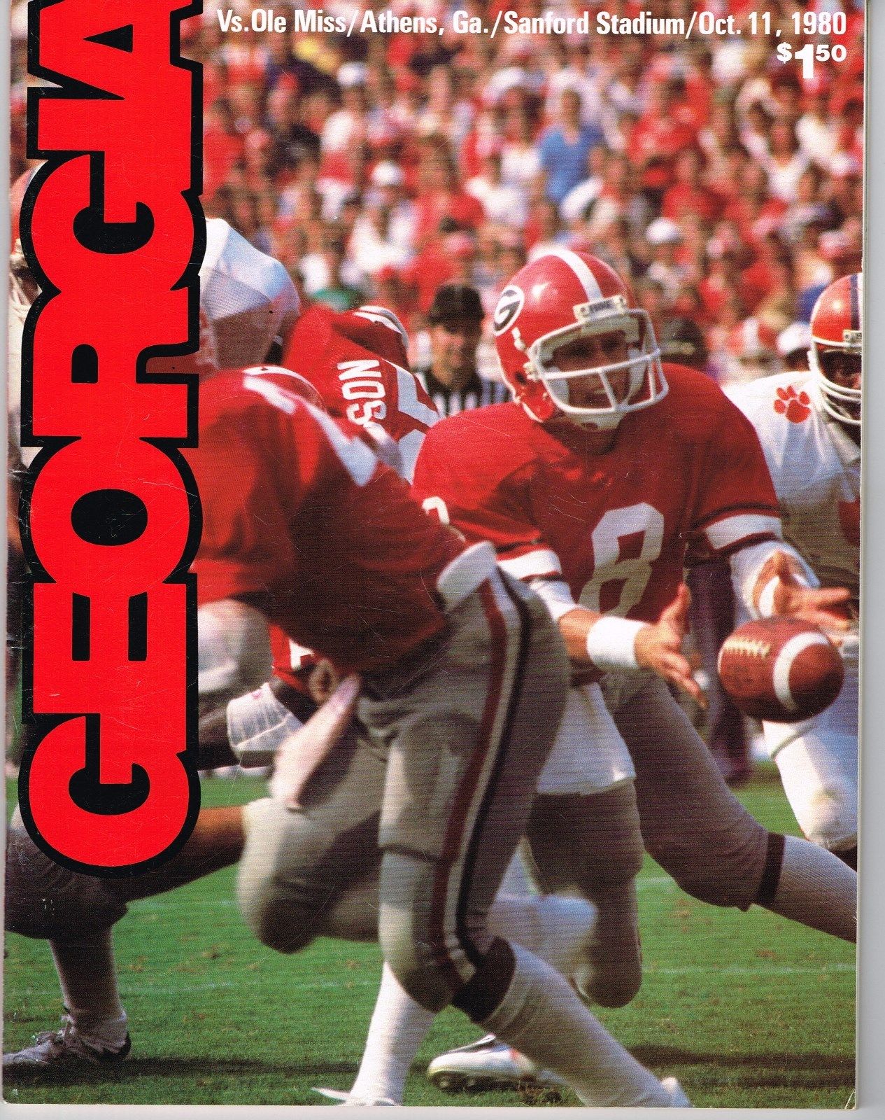 College Football Program: Georgia Bulldogs vs. Ole Miss Rebels (October 11, 1980)