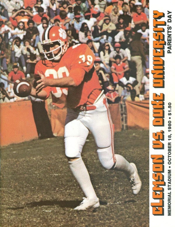 College Football Program: Clemson Tigers vs. Duke Blue Devils (October 18, 1980)