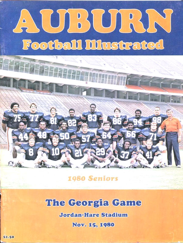 College Football Program: Auburn Tigers vs. Georgia Bulldogs (November 15, 1980)