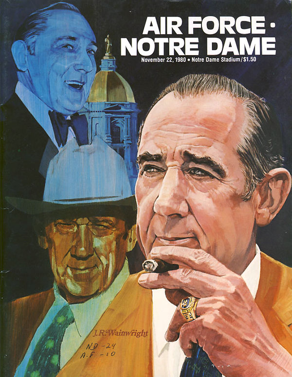 College Football Program: Notre Dame Fighting Irish vs. Air Force Falcons (November 22, 1980)