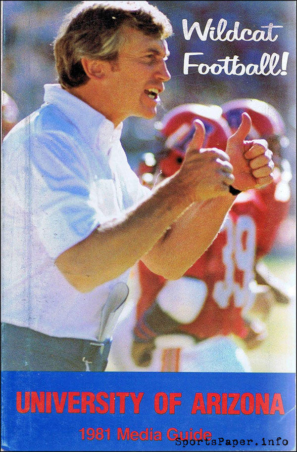 College Football Media Guide: Arizona Wildcats (1981)