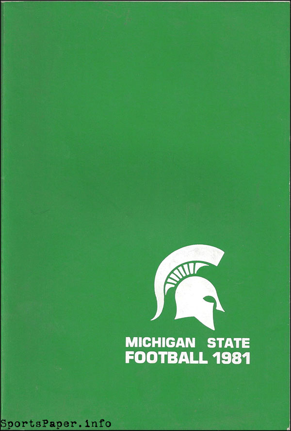 College Football Media Guide: Michigan State Spartans (1981)