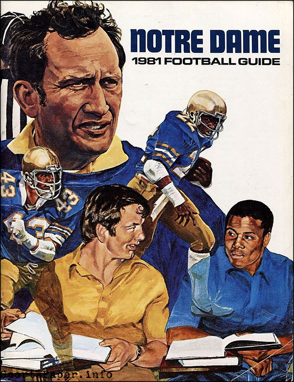 College Football Media Guide: Notre Dame Fighting Irish (1981)