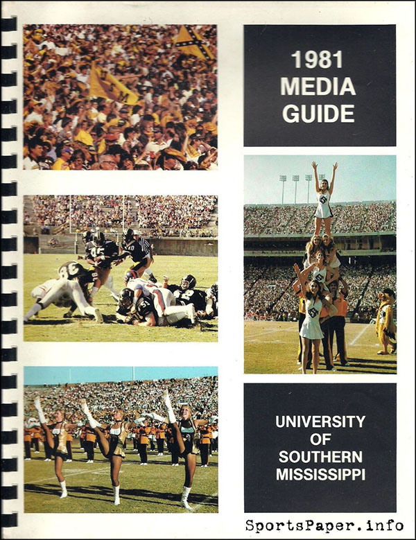 College Football Media Guide: Southern Miss Golden Eagles (1981)