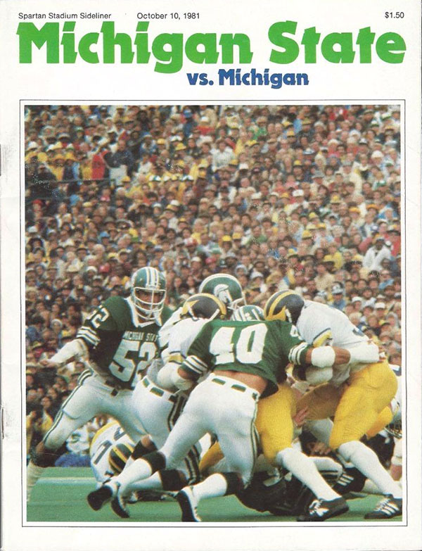 College Football Program: Michigan State Spartans vs. Michigan Wolverines (October 10, 1981)