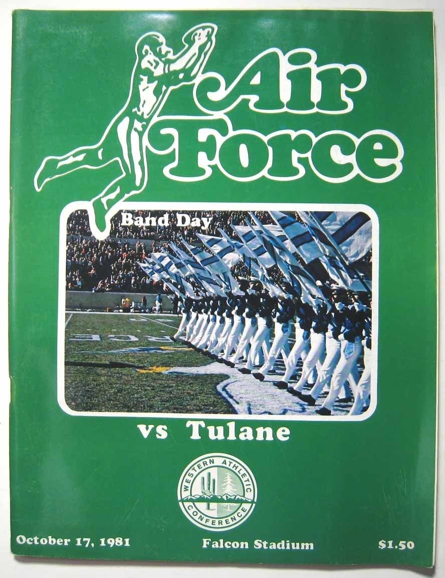 College Football Program: Air Force Falcons vs. Tulane Green Wave (October 17, 1981)