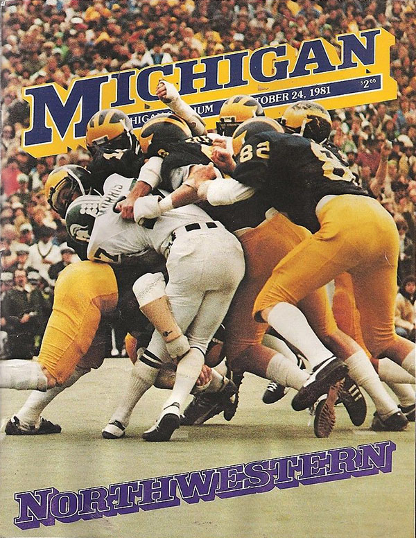 College Football Program: Michigan Wolverines vs. Northwestern Wildcats (October 24, 1981)