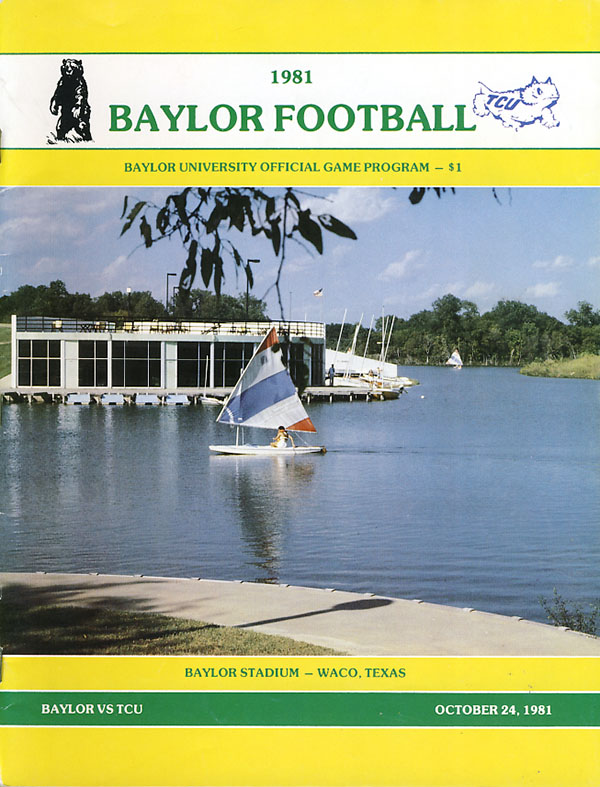 College Football Program: Baylor Bears vs. TCU Horned Frogs (October 24, 1981)