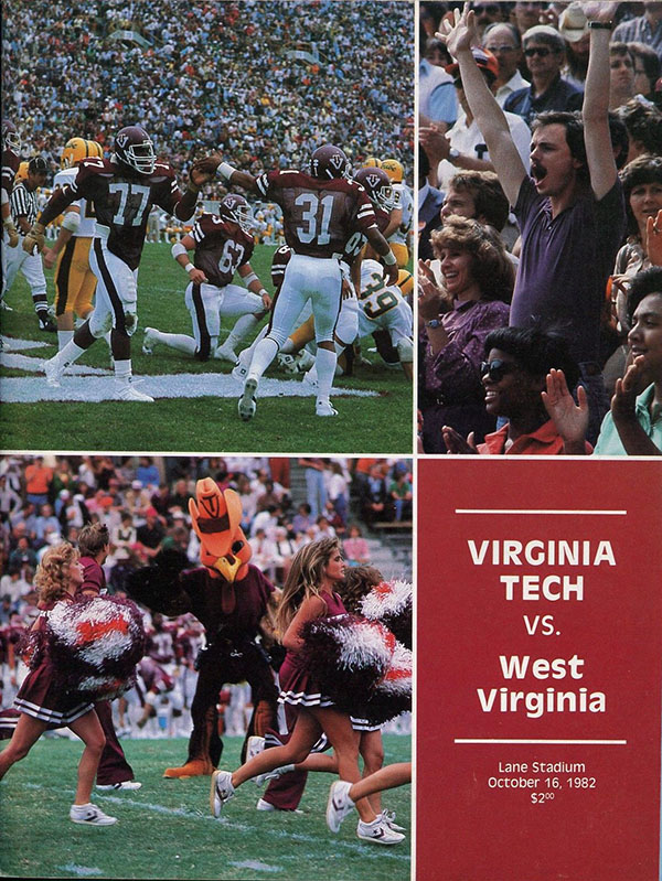 College Football Program: Virginia Tech Hokies vs. West Virginia Mountaineers (October 16, 1982)