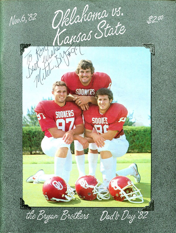 College Football Program: Oklahoma Sooners vs. Kansas State Wildcats (November 6, 1982)