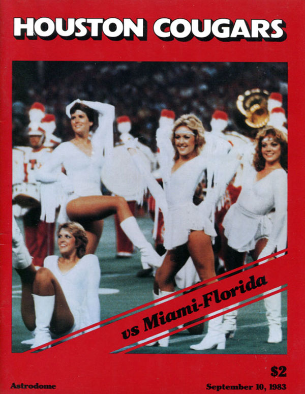 College Football Program: Houston Cougars vs. Miami Hurricanes (September 10, 1983)