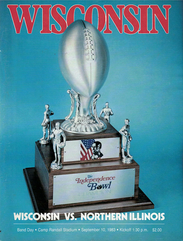 College Football Program: Wisconsin Badgers vs. Northern Illinois Huskies (September 10, 1983)