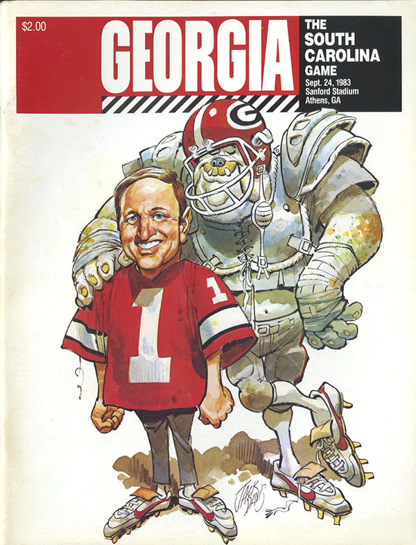 College Football Program: Georgia Bulldogs vs. South Carolina Gamecocks (September 24, 1983)