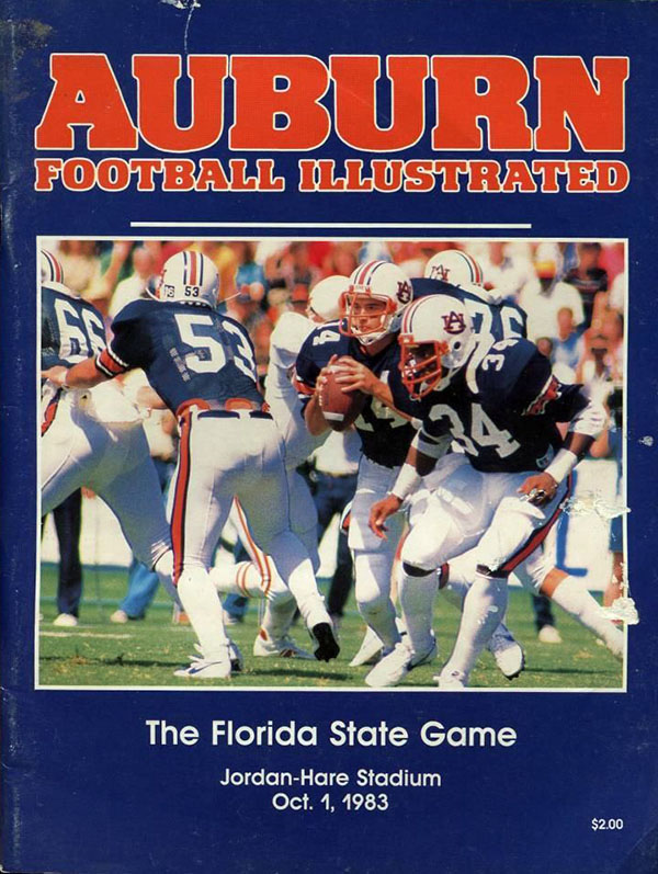 College Football Program: Auburn Tigers vs. Florida State Seminoles (October 1, 1983)