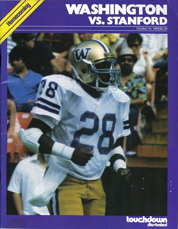 College Football Program: Washington Huskies vs. Stanford Cardinal (October 15, 1983)