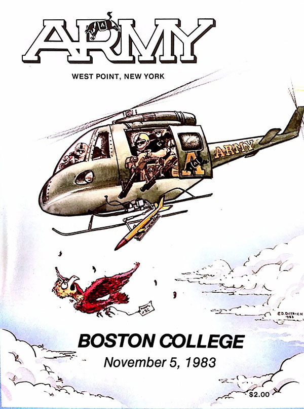 College Football Program: Army Cadets vs. Boston College Eagles (November 5, 1983)