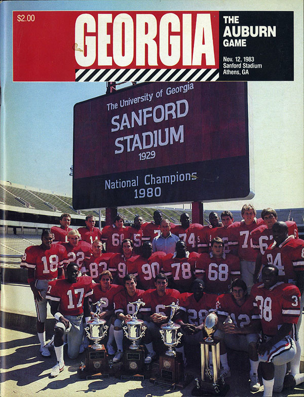 College Football Program: Georgia Bulldogs vs. Auburn Tigers (November 12, 1983)