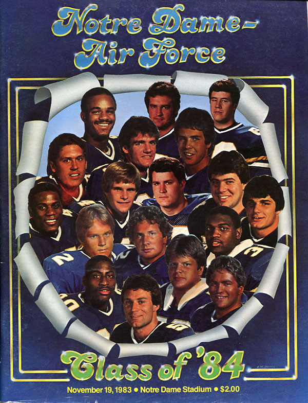 College Football Program: Notre Dame Fighting Irish vs. Air Force Falcons (November 19, 1983)