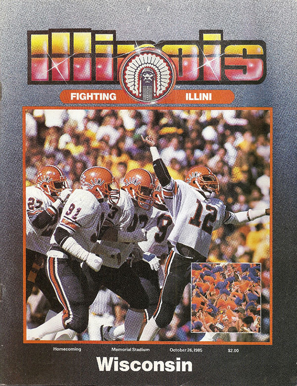 College Football Program: Illinois Fighting Illini vs. Wisconsin Badgers (October 26, 1985)