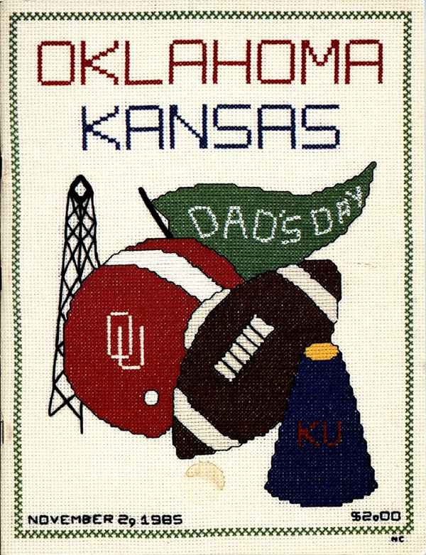 College Football Program: Oklahoma Sooners vs. Kansas Jayhawks (November 2, 1985)