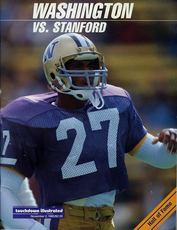 College Football Program: Washington Huskies vs. Stanford Cardinal (November 2, 1985)