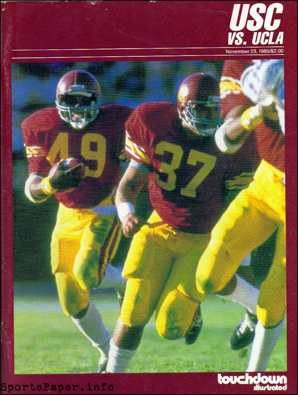 College Football Program: USC Trojans vs. UCLA Bruins (November 23, 1985)