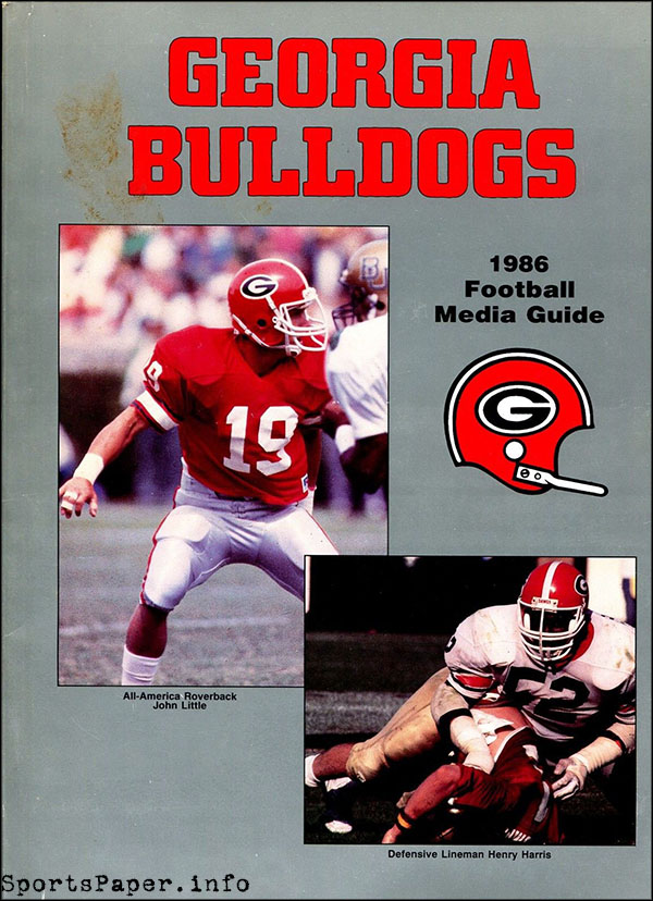 College Football Media Guide Bulldogs (1986) SportsPaper.info