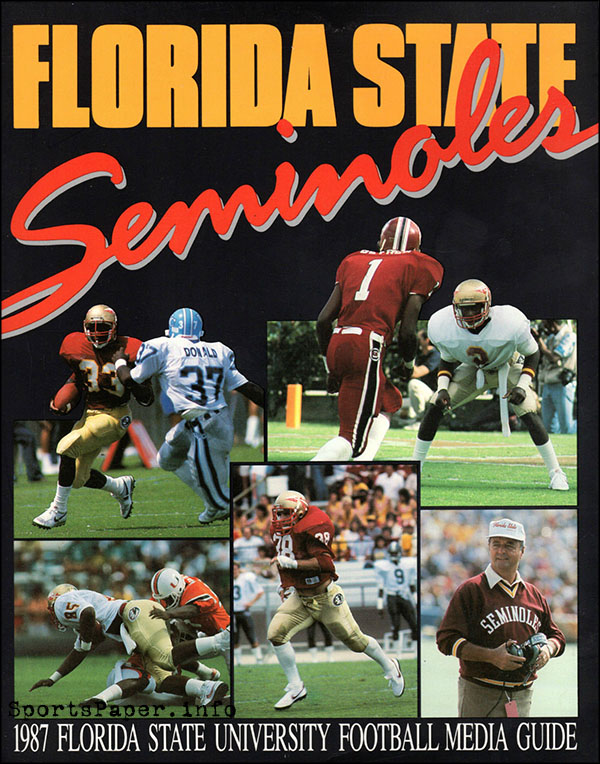 College Football Media Guide Florida State Seminoles (1987