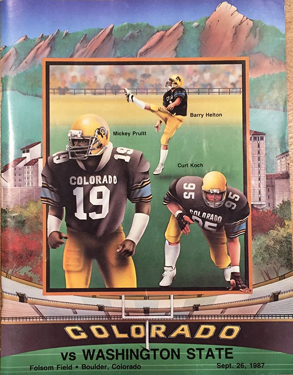 College Football Program: Colorado Buffaloes vs. Washington State Cougars (September 26, 1987)