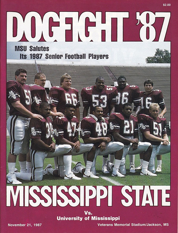 College Football Program: Mississippi State Bulldogs vs. Ole Miss Rebels (November 21, 1987)