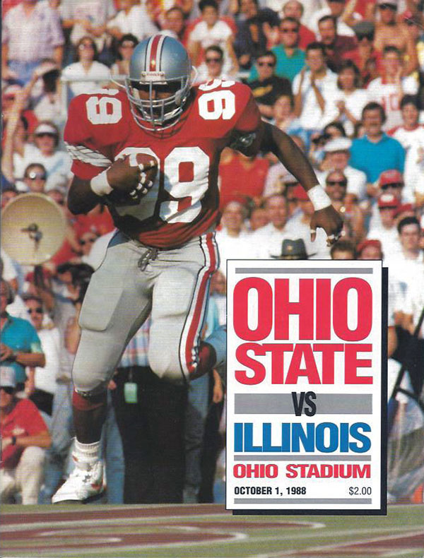 College Football Program: Ohio State Buckeyes vs. Illinois Fighting Illini (October 1, 1988)