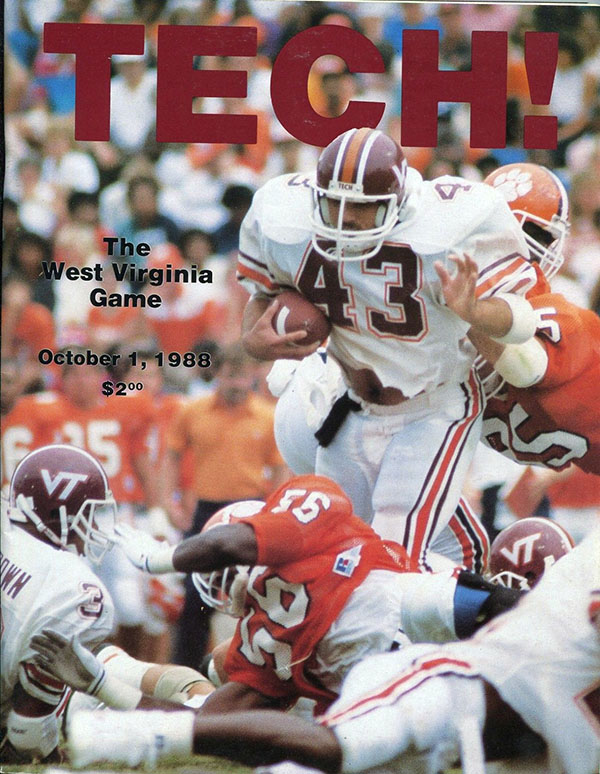 College Football Program: Virginia Tech Hokies vs. West Virginia Mountaineers (October 1, 1988)