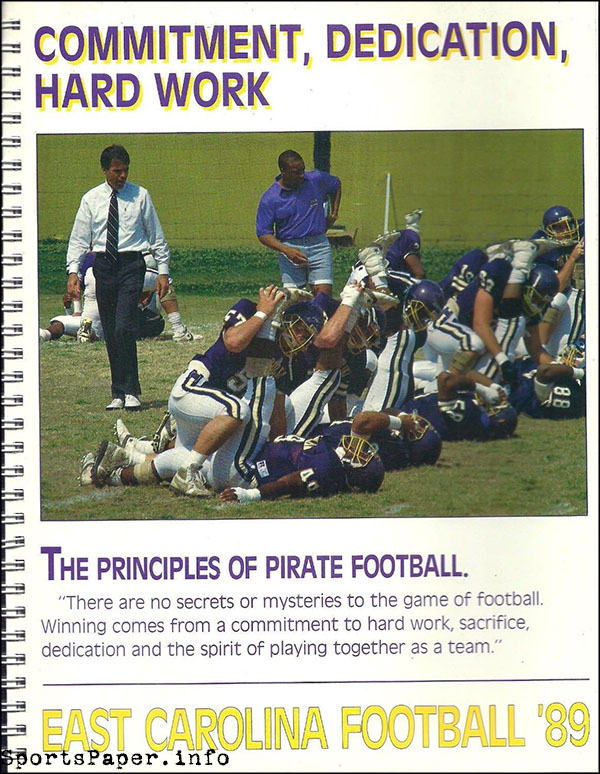 College Football Media Guide: East Carolina Pirates (1989)