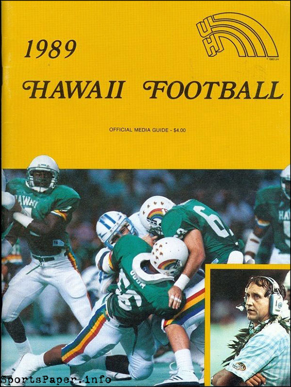 College Football Media Guide: Hawaii Rainbow Warriors (1989)