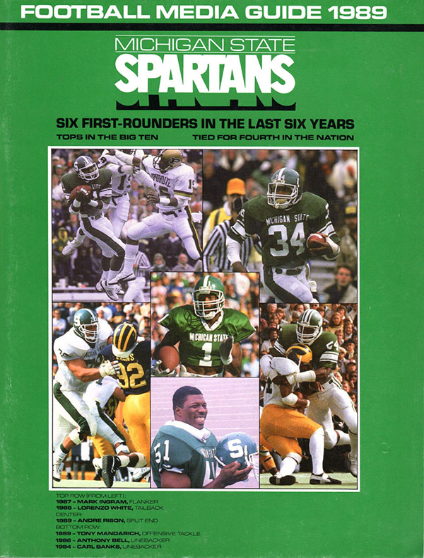 College Football Media Guide: Michigan State Spartans (1989)