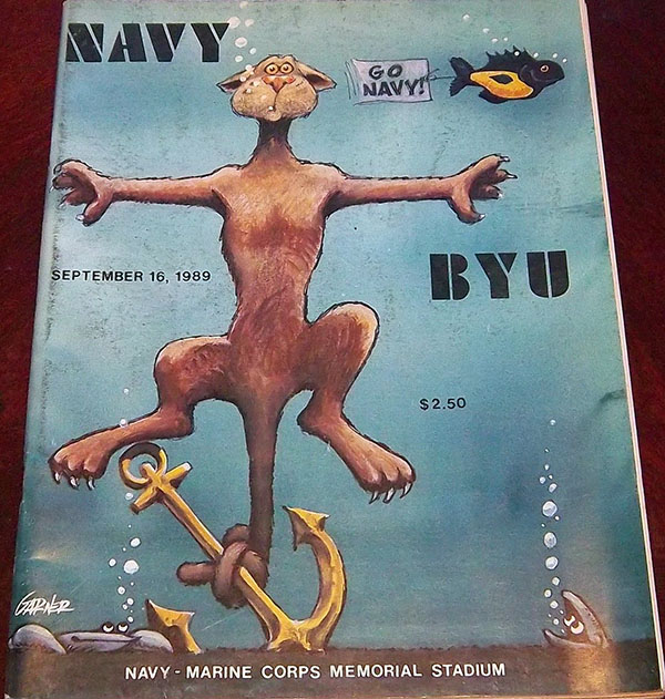 College Football Program: Navy Midshipmen vs. BYU Cougars (September 16, 1989)