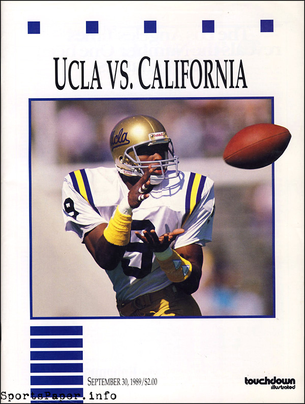 College Football Program: UCLA Bruins vs. California Golden Bears (September 30, 1989)