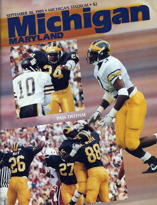 College Football Program: Michigan Wolverines vs. Maryland Terrapins (September 30, 1989)