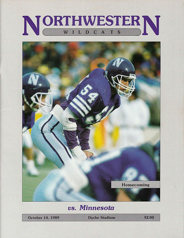 College Football Program: Northwestern Wildcats vs. Minnesota Golden Gophers (October 14, 1989)