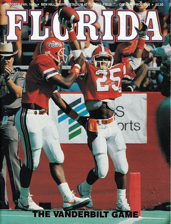 College Football Program: Florida Gators vs. Vanderbilt Commodores (October 14, 1989)