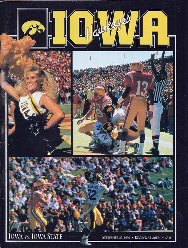 College Football Program: Iowa Hawkeyes vs. Iowa State Cyclones (September 22, 1990)