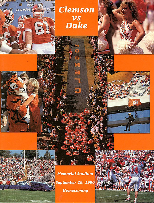 College Football Program: Clemson Tigers vs. Duke Blue Devils (September 29, 1990)